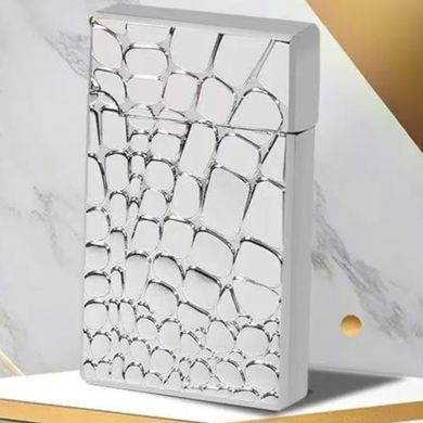 🔥 Зажигалка &laquo;Crocodile Stone&raquo; с турбо-пламенем HL-808 Silver HL-808 Silver фото