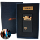 Газова запальничка JOBON зі здвоєним полум'ям (Турбо + Класика) HL-864 black wrinkles HL-864 black wrinkles фото