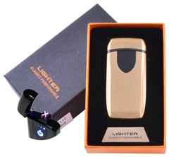 Електроімпульсна запальничка в подарунковій коробці Lighter №HL-112 Gold 1137144166 фото