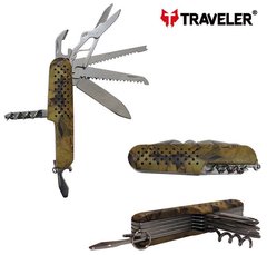 Нож универсальный Traveler (10в1) Мультитул 9,1см (144шт/ящ) K5011G40F-BOX K5011G40F-BOX фото