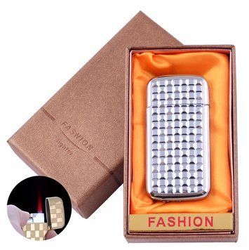 Запальничка в подарунковій коробці FASHION (Турбо полум'я) XT-72 Silver XT-72 Silver фото