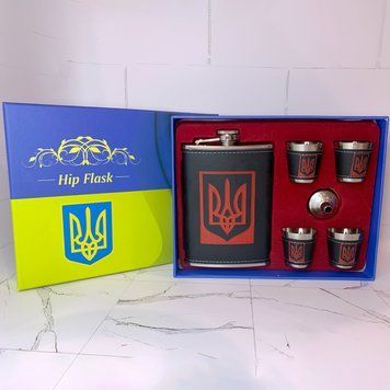 Подарочный набор с флягой для мужчин Ukraine 🇺🇦 6х1 TZ-15 TZ-15 фото
