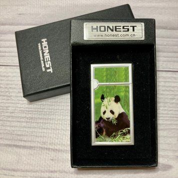 Запальничка подарункова Панда HONEST (Турбо полум'я 🔥, ліхтарик, ультрафіолет) D35 D35 фото