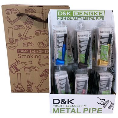 🔥 Металлическая курительная трубка D&K DENGKE с сетками DK8615 DK8615 фото
