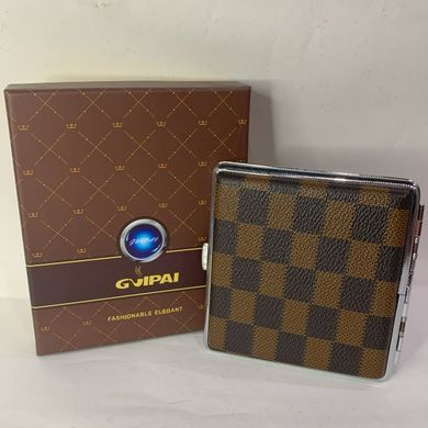 Портсигар в подарунковій упаковці GVIPAI (Шкіра, 20 шт) XT-4980-4 XT-4980-4 фото