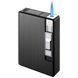 Портсигар на 10 сигарет з автоматичною подачею та запальничкою FOCUS (Гостре полум'я🚀) HL-150 Black HL-150-Black фото 2