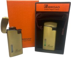 Креативна запальничка вітрозахисна в подарунковій коробці 🎁(Турбо полум'я🚀) BROAD HL-499 Gold HL-499-Gold фото