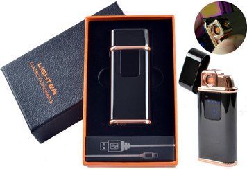 USB - Газовая Зажигалка (Турбо пламя + спираль накаливания) индикатор заряда HL-251 Black ice HL-251-Black-ice фото
