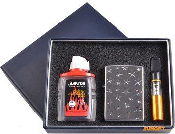 Подарочный набор 3в1 Зажигалка, бензин, мундштук №4723-5 №4723-5 фото