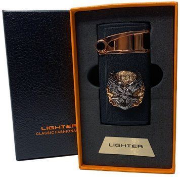 Газова запальничка "Орли 🦅" (Турбо полум'я 🚀, подарункова коробка 🎁) Jiebao Lighter HL-501 Mate-Black HL-501-Mate-Black фото