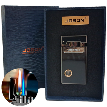 Газова запальничка JOBON зі здвоєним полум'ям (Турбо + Класика) HL-864 black  HL-864 black  фото