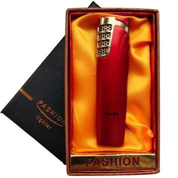 Газовая турбо-зажигалка Huoqiu Fashion, красного цвета (в подарочной коробке) D686 D686 фото