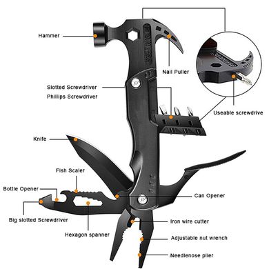 Многофункциональный нож (мультитул) с комплектом бит Traveler (60шт/ящ) MS-017F-3 MS-017F-3 фото