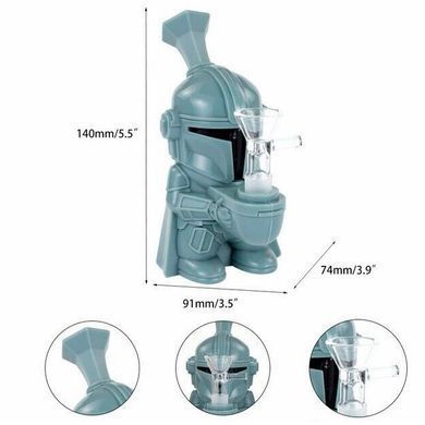 Силиконовый мини-бонг &laquo;Mandalorian / Мандалорец&raquo; со стеклянным шлифом K-5 K-5 фото