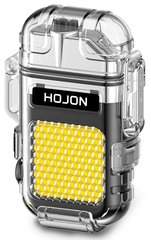 Дугова електроімпульсна запальничка з ліхтариком водонепроникна⚡️🔦 HOJON HL-513-Black HL-513-Black фото