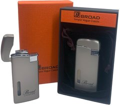 Креативна запальничка вітрозахисна в подарунковій коробці 🎁(Турбо полум'я🚀) BROAD HL-499 Silver HL-499-Silver фото