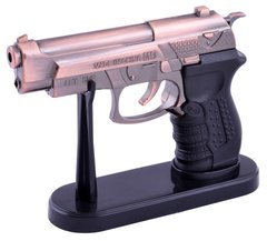 Запальничка сувенірна на підставці пістолет M9 (Гостре полум'я, Лазер) №4521 4521 фото