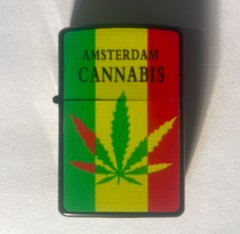 Запальничка бензинова STAR AMSTERDAM CANNABIS ☘️ 8905-12 8905-12 фото