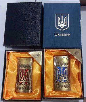 Запальничка в подарунковій упаковці Герб України 🇺🇦 (Турбо полум'я) HL-319-1 HL-319-1 фото