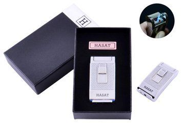 Зажигалка в подарочной коробке HASAT (Острое пламя) №4314 Silver 4314-Silver фото