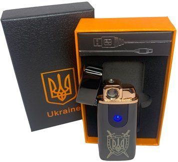 Электрическая и газовая зажигалка Украина (с USB-зарядкой⚡️) HL-432 Black-ice HL-432-Black-ice фото