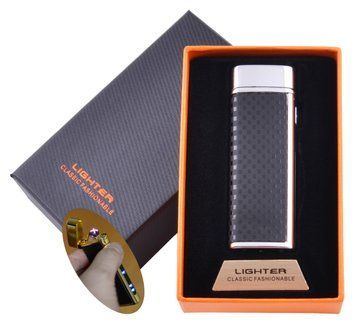 Електроімпульсна запальничка в подарунковій коробці LIGHTER (USB) HL-128 Silver HL-128 Silver фото
