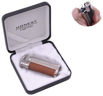 Газовая зажигалка&nbsp;в подарочной коробке 🎁 Honest 3542 Коричневая 3542 Коричнева фото