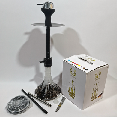 Кальян повний комплект HOOKAH (48 см) &mdash; Чорний / Мрамор H3205 H3205 Black / Marble фото