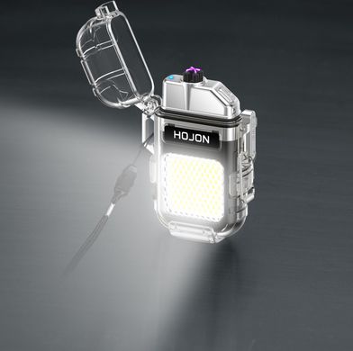 Дуговая электроимпульсная зажигалка с фонариком водонепроницаемая⚡️🔦 HOJON HL-513-Black HL-513-Black фото