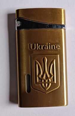 Зажигалка карманная Украина 🇺🇦 (турбо пламя) HL-325 HL-325 фото