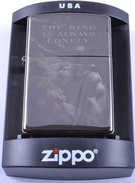 Запальничка бензинова Zippo THE KINGS IS ALWAYS LONELY №4222-3 №4222-3 фото
