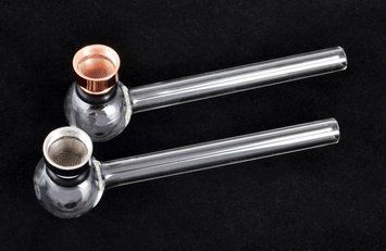 Курильна трубка скляна Glass Pipe, 12см HL-229 HL-229 фото