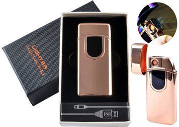 USB - Газовая Зажигалка (2 острых пламени + спираль накаливания) индикатор заряда HL-252 Jin Bing HL-252-Jin-Bing фото