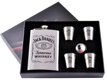 Подарочный набор 6в1 фляга, 4 рюмки, лейка "Jack Daniels" DJH-0116 DJH-0116 фото