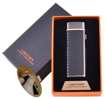Електроімпульсна запальничка в подарунковій коробці LIGHTER (USB) HL-128 Black HL-128 Black фото