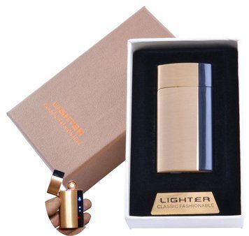 USB зажигалка в подарочной упаковке Lighter (Спираль накаливания) XT-4981 Gold XT-4981-Gold фото