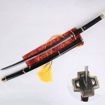 Декоративна японська катана ZS-9461B із вуглецевої сталі з підставкою (103.5 см) ZS-9461B / SH 510  фото