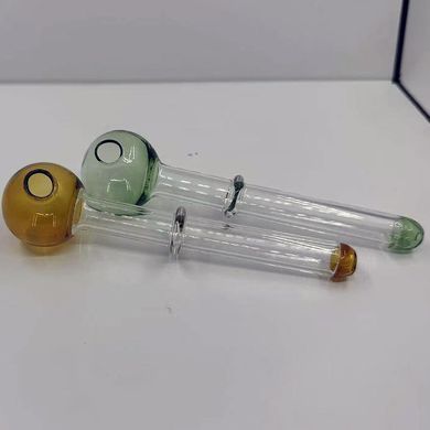 🔥 Скляна Трубка з Кольоровою Колбою та Посиленим Оснуванням | 12,5 см &times; 2,5 см HL-593 HL-593 фото
