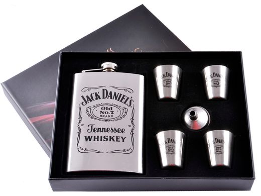 Подарунковий набір 6в1 фляга, 4 чарки, лійка 'Jack Daniels' DJH-0116 DJH-0116 фото