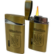 Запальничка кишенькова Україна 🇺🇦 (турбо полум'я) HL-325 Gold HL-325-Gold фото 1