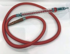 Шланг для кальяна с прозрачной ручкой 1,8м H108 красный H108 червоний фото