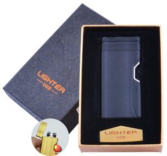 Электроимпульсная зажигалка в подарочной упаковке Lighter (Двойная молния, USB) HL-38 Black HL-38 Black фото