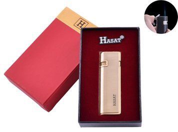 Зажигалка в подарочной коробке HASAT (Острое пламя) №4319 Gold 4319-Gold фото