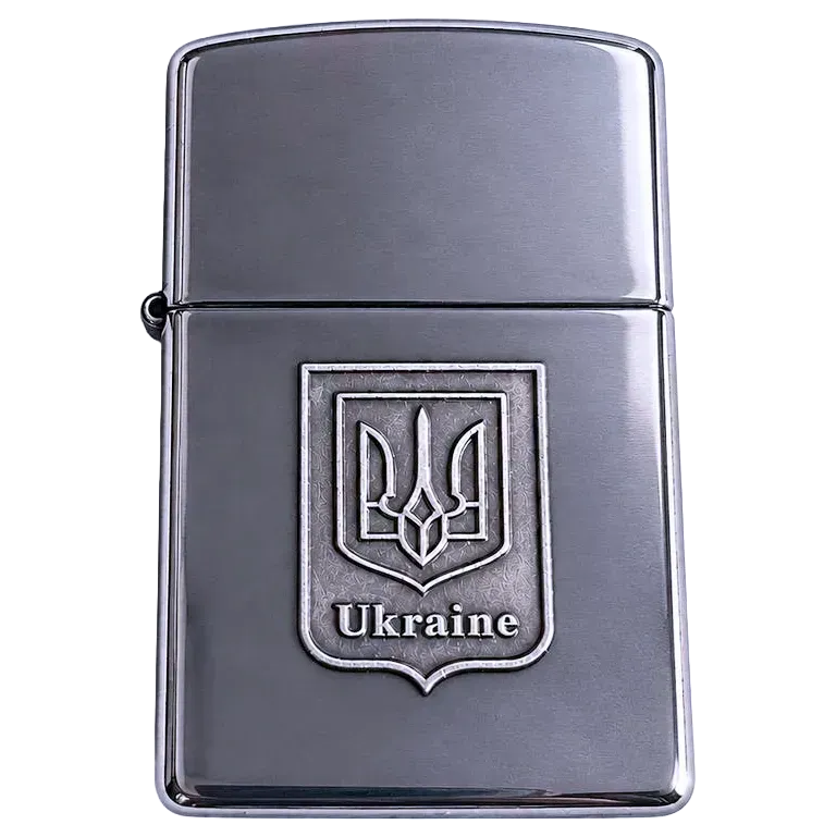 Бензиновая металлическая зажигалка Герб Украины