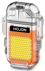 Дугова електроімпульсна запальничка з ліхтариком водонепроникна⚡️🔦 HOJON HL-513-Orange HL-513-Orange фото