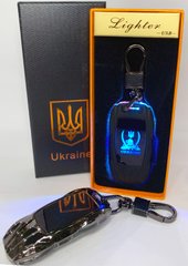 Электрическая зажигалка - брелок Украина (с USB-зарядкой и подсветкой⚡️) HL-470 Black HL-470-Black фото