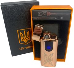 Електрична та газова запальничка Україна (з USB-зарядкою⚡️) HL-432 Golden-ice HL-432-Golden-ice фото