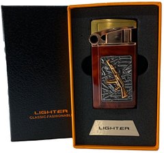 Зажигалка газовая "Оружие" (Турбо пламя 🚀, подарочная коробка 🎁) Jiebao Ligher HL-502 Wooden HL-502-Wooden фото