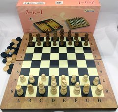 Игровой набор 3в1 нарды шахматы и шашки (40х40 см) №8319 8319 фото