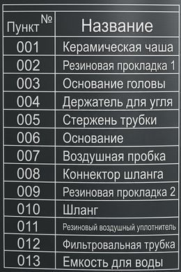 Кальян полный комплект HOOKAH (50 см) &mdash; Красный / Градиент (на 2 трубки) 19-17  19-17 Red / Black / Clear фото